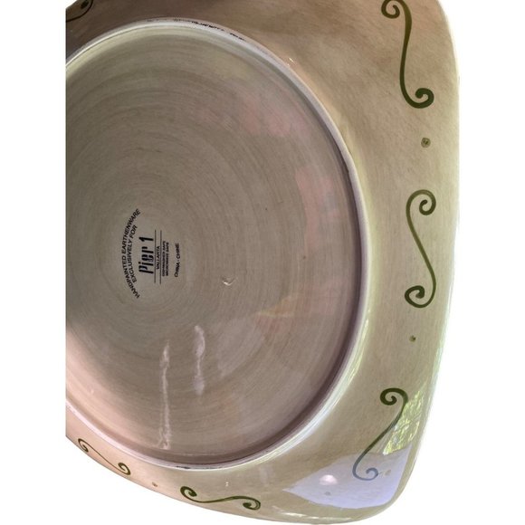 Y2K PIER 1 VALLARTA HAND PAINTED LARGE SQUARE PLATTER - Picture 3 of 7